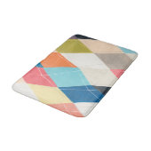 ハーレキンホプスコッチ-アーガイル柄のパターン バスマット (アングル)