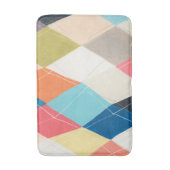 ハーレキンホプスコッチ-アーガイル柄のパターン バスマット (正面縦)