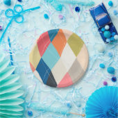 ハーレキンホプスコッチ-アーガイル柄のパターン ペーパープレート (パーティー)