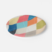 ハーレキンホプスコッチ-アーガイル柄のパターン ペーパープレート (アングル)