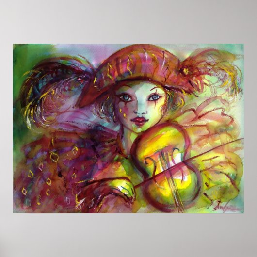 ハーレキン遊ズ・ヴァイオリン/ベネチアカーニバル ポスター (正面)