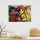 ハーレキン遊ズ・ヴァイオリン/ベネチアカーニバル ポスター (キッチン)