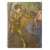 ハーレクインとオダマキ(植物)バイエドガー・デガスヴィンテージ・アート ノートブック (正面)