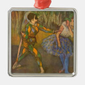 ハーレクインとオダマキ（植物）バイエドガー・デガスヴィンテージ・アート メタルオーナメント (正面)