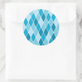 ハーレクインの冬のパターン ラウンドシール (バッグ)