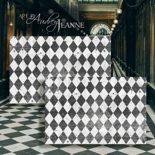 ハーレクインエフエメラブラックnホワイトウッドデクページ 薄葉紙