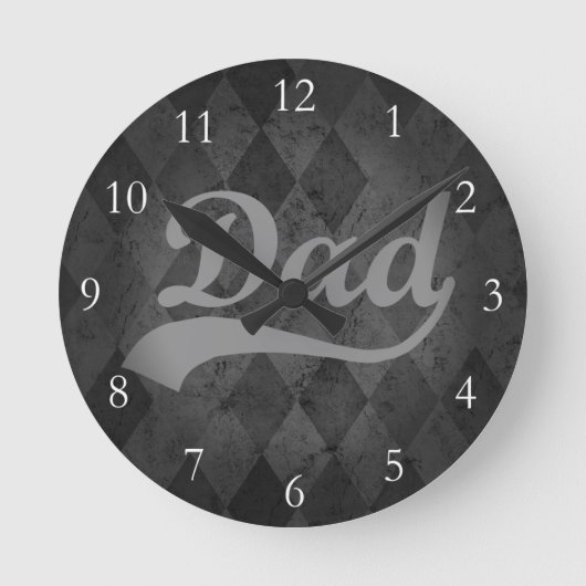 ハーレクイングレーシェードパパ ラウンド壁時計 (正面)