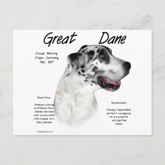 ハーレクイングレートダネヒストリーデザイン ポストカード (正面)