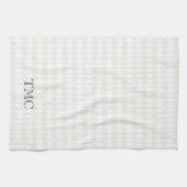 ハーレクインダイヤモンドモノグラムイニシャルクラシックズシック キッチンタオル (横)