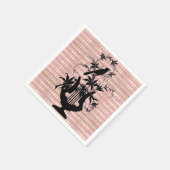 ハーレクインハープバードシルエットカクテルナプキン スタンダードカクテルナプキン (角)