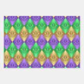 ハーレクインフルーアデリスマルディグラスパターン ラッピングペーパーシート (正面)