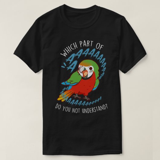 ハーレクインマコーパロットアaaa tシャツ (デザイン正面)