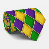 ハーレクインマルディグラスパターンタイ ネクタイ (ロール)