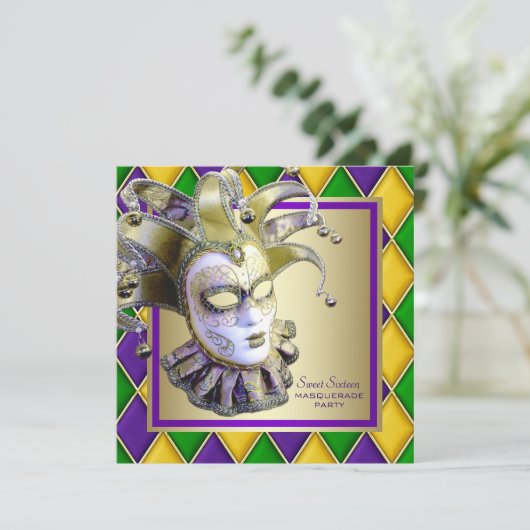 ハーレクインマルディグラスマスカレードパーティー 招待状 (スタンド正面)