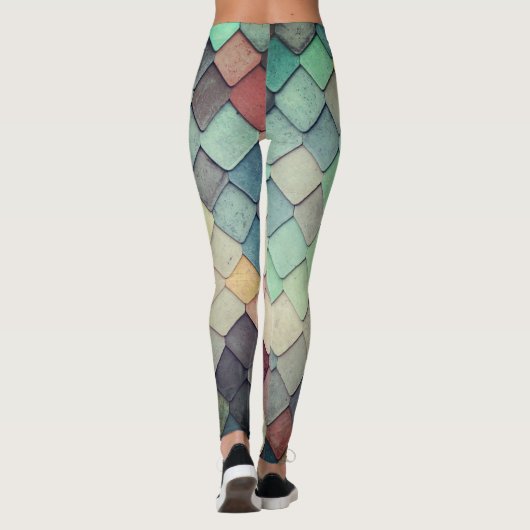 ハーレクインマーメイドダイヤモンドシングルパステル レギンス (裏面)