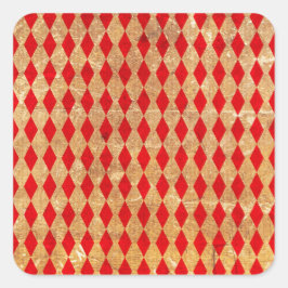 ハーレクインレッドヴィンテージ スクエアシール