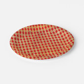 ハーレクインレッドヴィンテージ ペーパープレート (アングル)