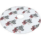 ハーレクイン大聖クリスマス ブラッシュドポリエステルツリースカート (アングル)