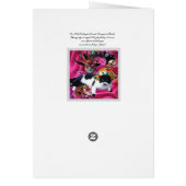 ハーレクイン帽と仮装パーティーマスク付き猫 (裏面)