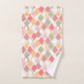 ハーレクイン柄のポピクル夏のカラーダイヤモンド バスタオルセット (ハンドタオル)