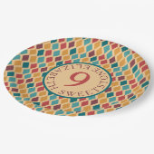 ハーレクイン模様 ペーパープレート (アングル)