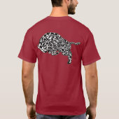 ハーレクイン牛Tシャツ - 両面プリント Tシャツ (裏面)