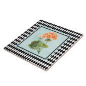 ハーレクイン額縁ゼラニウム植物学 タイル (側面)