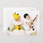 ハーレクイン・カップル ポストカード (正面/裏面)