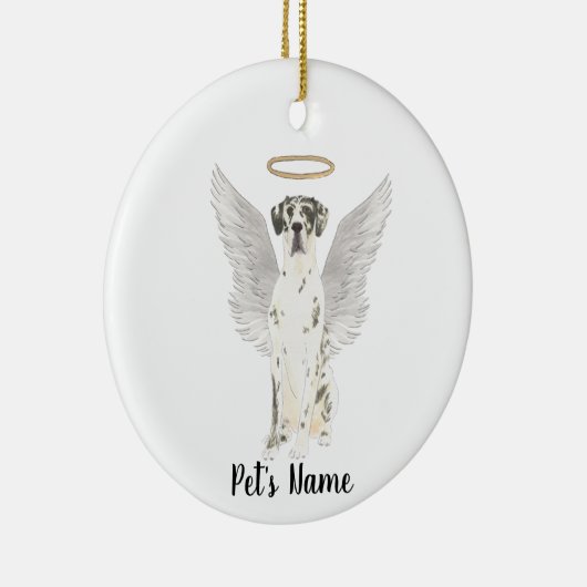 ハーレクイン グレートデン 追悼記念碑 セラミックオーナメント (右)