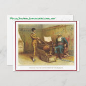 ハーレクイン、サンタ、ファーザークリスマス ポストカード (正面/裏面)