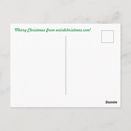 ハーレクイン、サンタ、ファーザークリスマス ポストカード (裏面)