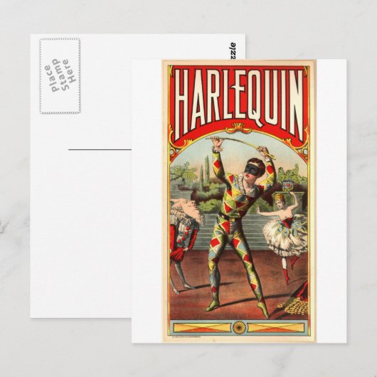 ハーレクイン ポストカード (正面/裏面)