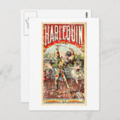 ハーレクイン – 動揺して ポストカード (正面/裏面)