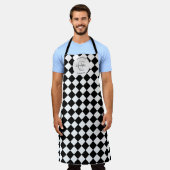 ハーレクイン&名前をカスタムする エプロン (着用した状態)