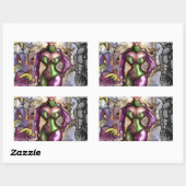 ハーレクイン 長方形シール (シート)