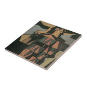 ハーレクイン（1918）/ Juan Gris、ヴィンテージ・キュビズム・アート タイル (側面)