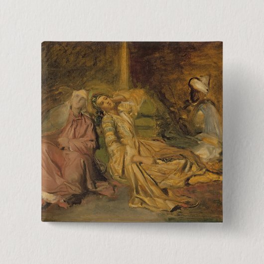 ハーレムのインテリアのための勉強 缶バッジ (正面)