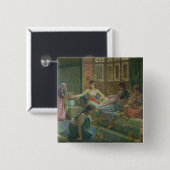 ハーレムのインテリア、c.1865 缶バッジ (正面&裏面)