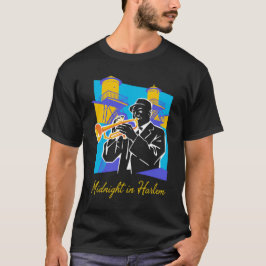 ハーレムの真夜中の白いシルエット Tシャツ