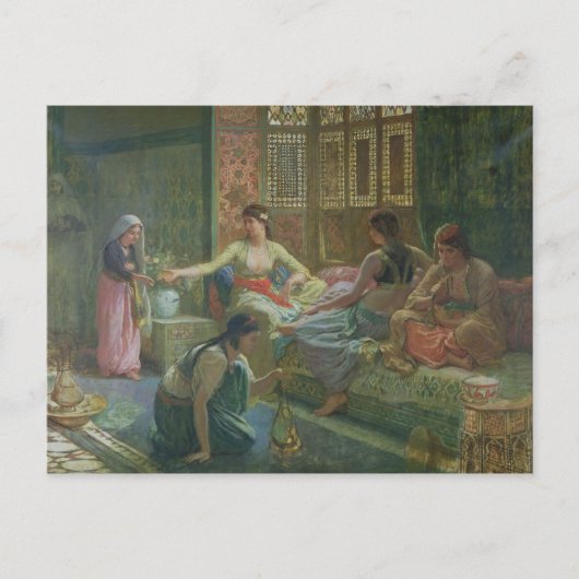 ハーレムインテリア, c.1865 ポストカード (正面)