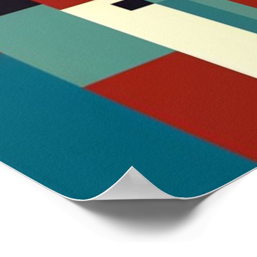 ハーレムエレガントルネッサンス抽象芸術ジャズカルテット ポスター (角)