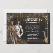 ハーレムナイツギャツビー1920年代アフリカ系アメリカ人 招待状 (正面)