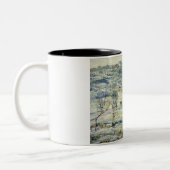 ハーレムバレーin冬（ニューヨークのシーン） ツートーンマグカップ (左)