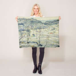 ハーレムバレーin冬（ニューヨークのシーン） フリースブランケット