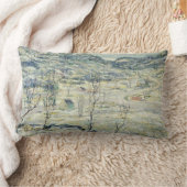 ハーレムバレーin冬(ニューヨークのシーン) ランバークッション (ブランケット)