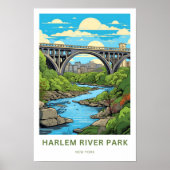 ハーレムリバーパークニューヨークトラベルプリント ポスター (正面)