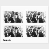 ハーレムルネサンス美術 – "ブラックベルト" 長方形シール (シート)