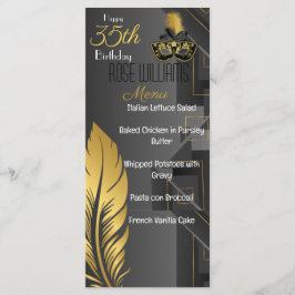 ハーレムルネッサンス誕生日招待状 メニュー