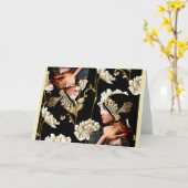 ハーレムルネッサンス1920アールデコグリーティングカード カード (黄色い花)