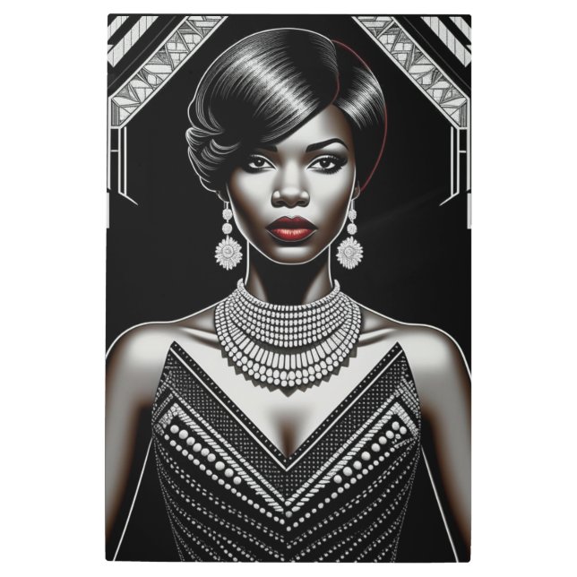 ハーレムルネッサンス1920年代–1930年代アールデコ – アン メタルプリント (正面)